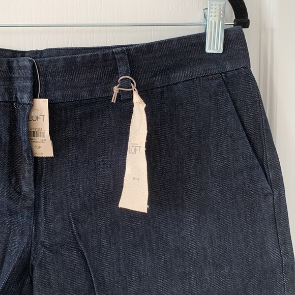 LOFT Dark Rinse 100% Cotton 3.5” Inseam Jean Shorts Size 10P New With Tag - Picture 3 of 13